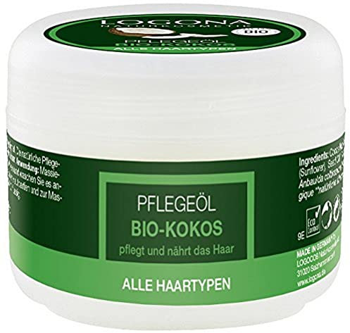 LOGONA Naturkosmetik Pflegeöl Bio-Kokos, Für alle Haartypen geeignet, Pflegt und nährt das Haar, Vegan, 45 ml