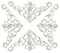 HERCHR 100pcs Antike Kantenabdeckung Kantenschutz, Metall Vintage Buchecken Mit Metall Ornamente Quadrat, Metall Eckenschutz Eisen Kasten Buch Album Vintage Ecken Dekoration DIY Zubehör