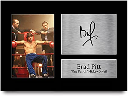 HWC Trading A4 Brad Pitt Snatch Mickey O'Neill Autogramm Bild Wanddekoration für Film-Fans - Wohnzimmer
