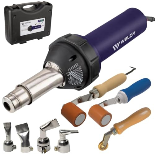 Plastic Welding Heat Gun 120V 1600W Various Accessories Floor Tool Kit (120V Soldering Gun)
