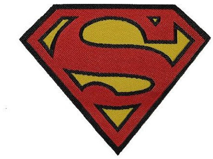 alles-meine.de GmbH Bügelbild - Superman - 7,3 cm * 5,7 cm - Aufnäher Applikation - Helden Superheld Comic Clark