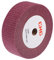 sourcing map Vlies Polierscheibe Schleifgewebe Nylondraht Ziehschleifscheibe 150mm x 50mm 320er Körnung für Edelstahl Kupfer Rot