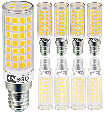 CNSGO E14 LED Mais Lampen Warmweiss 3000K, 6W Ersetzt 50W Halogen, 640 Lumen, Kurz Kleine Maiskolben Glühbirnen 360° Abstrahlwinkel, AC220–240V Flickerfreie Energiesparlampen, Nicht Dimmbar, 4er Pack
