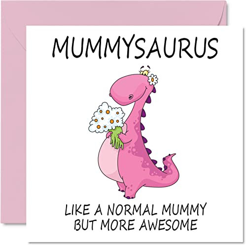 Muttertagskarten für Mama – Mummysaurus – Mama-Geburtstagskarte von Tochter und Sohn, Happy Birthday Mummy, Mum Dinosaurier-Geburtstagskarte, 145mm, Muttertags-Grußkarten für Mama, Mama, Mama, Mama