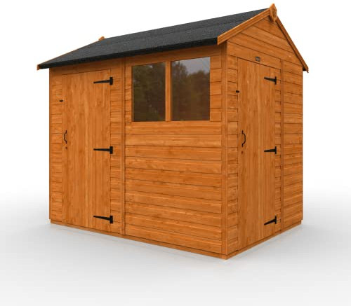 TigerFlex Shiplap Apex 2 Door Windows Wooden Garden Shed 8 x 6 ft