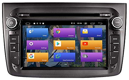 per Alfa Romeo Mito 2008-2012 Android 10.0 Single DIN 7 Car Dvd Player Multimedia Navigazione GPS Auto Radio Stereo Supporto Auto Auto Play/TPMS/OBD / 4G WiFi/Dab/SWC (Nero) 1