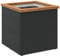 vidaXL Jardinière Noir 40x40x40 cm résine tressée, lit surélevé, bac à Fleurs, Support de jardinière, Pot de Jardin, Pot de Fleurs, Support de Plantes