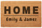 Roseley Personalised Coir Door Mat 40 x 60cm Customised Name Entrance Mat Natural Dirt Trapper Anti-Slip Backing [Design 03]