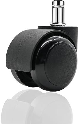 2 Inch Office Chair Wheels Heavy Duty Replacement, Mute Rubber Rotating Desk Office Chair Replacement Wheels, Safe for All Floor Protecting Office Chair Caster Wheels 11mm Standard Stem Size Fits 99%