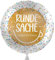 Fröhlicher Ballon zum runden Geburtstag 'Runde Sache' Deko Geburtstag Mann Frau Luftballon Happy Birthday, Made in EU
