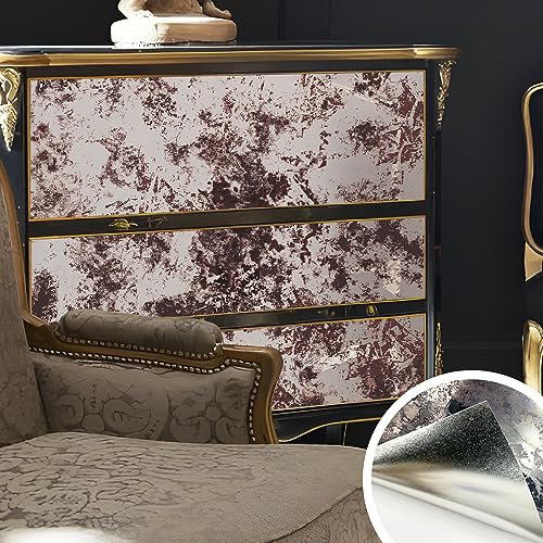 LiveInUrban Antique Peel and Stick Wallpaper Modern Rusty Mirror, Waterproof Self Adhesive Wall Sticker for Furniture Sticker, Thickend Wall Mural Foxed Ancient Rust Art Home Decor 39X100CM