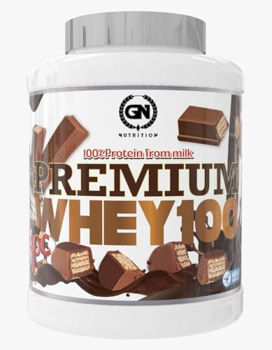 GN Nutrition Premium Whey 100% 2kg | Sabor KITCHOC con TOPPINGS | Alta Disolución, Rica en Proteínas, Saciante, Ideal para Deportistas