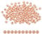 PATIKIL 100 Pack Rose Gold 6mm Round Gold Plated Copper Craft Beads for Jewelry Making