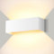 ledmo 30W LED Wandleuchten Innen/Außen Auf und ab Einstellbarer Lichtstrahl 3000K Warmweiß IP65 Wasserdichte（weiß）