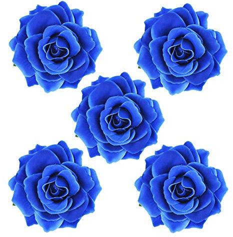 DRESHOW 5 Pièces Fleur Broche Tête Ornement Mariée Femmes Rose Fleur Accessoires De Cheveux Pince À Cheveux De Mariage Danseuse De Flamenco