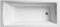 Balterley 1400 x 700mm Square Shower Bath, Straight Single Ended Gloss White Soaking Shower Bath, Acrylic Baths for Bathrooms, Straight Square, Adjustable Leg Set, Soaking Bathtub (White)