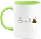 quotedazur - Mug Café Clope Caca - Vert/Céramique