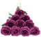 DuHouse 10er Set Künstliche Rosen aus Seidenstoff–54 cm Lange Stiele, Realistische Fake Blumen für Hochzeit, Brautstrauß, Party Tischdekoration & Haus Dekor(Pflaume)