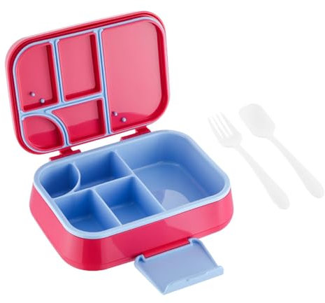 Gomice Contenitori per il pranzo per bambini, Lunch Box a 5 scomparti, Scatola contenitore per alimenti a prova di perdite per studenti, Ciotola per frutta e panini adatta al microonde per viaggi