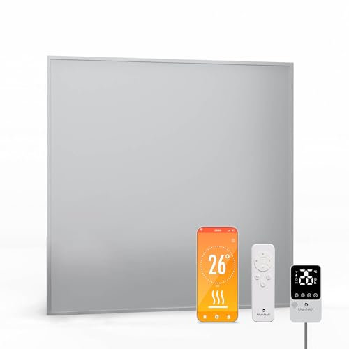 Blumfeldt Infrarot Wandheizung 360W – Wandmontage, IP44 Spritzwasserschutz, Externer Thermostat, App Steuerung, 95% Energieeffizienz, Für 6-10 m², Aluminium, Überhitzungsschutz, Badezimmer Geeignet