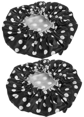 Ipetboom 2pcs Extra Shower Cap for Women Men Sauna Hair Cap for Deep Conditioning Thermal Salon Hair Satin Mask Reusable Processing