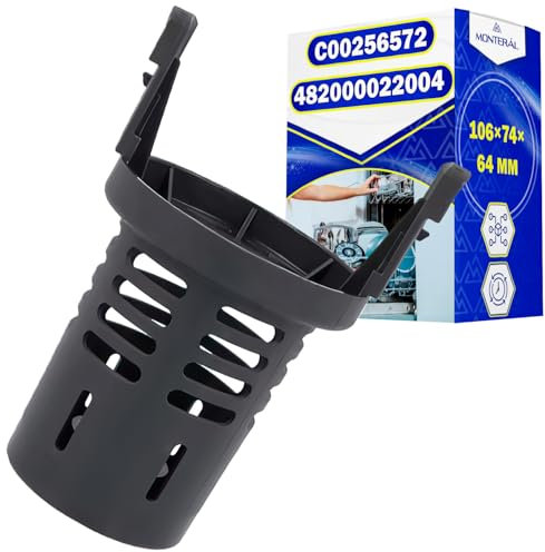 Filter Central for Dishwasher 106x74x64 mm Has the Original Code C00256572 for Indesit 482000022004 for Whirlpool - MONTERAL