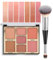 FantasyDay 7 Farben Wasserfestes Rouge Puder Xmas Gesicht Make-up Langanhaltende Aufhellendes Blush Palette mit Kosmetik Pinsel - Multi-use Blush für Einen Frischen Alltags-Teint für Jeden Hautton