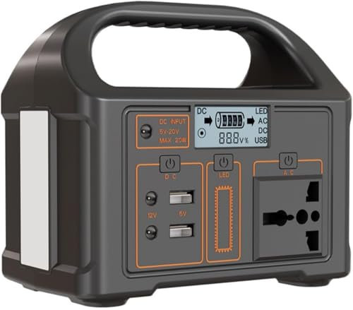 Station d'alimentation Tout-en-Un, Batterie Externe Mobile pour Camping, Alimentation de Secours 100 Wh, Prise Secteur 240 V 100 W à Onde sinusoïdale Pure pour Camping en Plein air, Pack Batterie