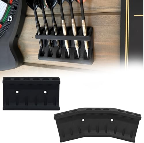 Bantlou 2 Pcs Wall Mounted Dart Holder, Dart Racks to Display 6 and 9 Darts, Unique Gift for Dart Players