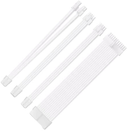 Fazvncv Juego de cables de extensión de fuente de alimentación de 18 AWG para placa base y GPU PCIE CPU de 8 pines