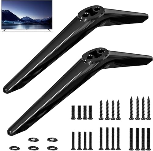 Patas TV Universal para TCL de 32, 40, 49, 50 y 55 Pulgadas Soporte Universal para Televisores Compatible con Roku, Sharp, Samsung, LG, Sony y Hisense, Base con tornillos, Fácil de instalar