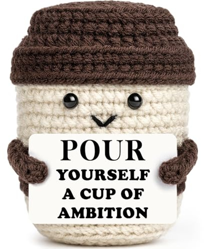 Positive Emotional Coffee Mug Home Desk Office Decor Decoration for Women Men Coffee Lover Coworker Friends Inspirational Cheer Up Birthday Easter Basket for Her Him Pour Yourself A Cup of Ambition