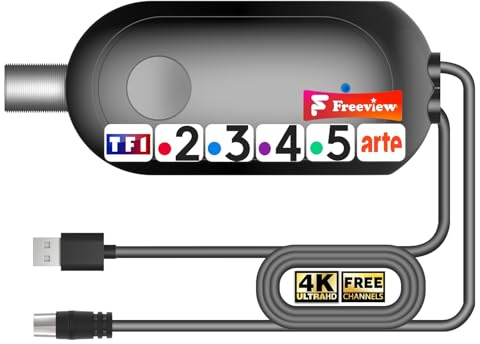 2026 Amplificateur Antenne TV – Booster de Signal pour TNT/DVB-T2 – Compatible Télévision Numérique, Full HD et 4K UHD – Amélioration de la Réception Stable – Installation Facile avec Câble Coaxial