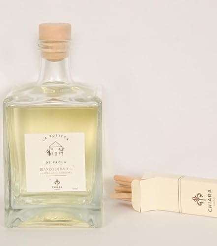 Generico Fragranza d'Ambiente con Bastoncini in Legno alla profumazione Bianco di Bacco da 500 ml