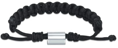 MMRTDJDR Urnen-Armband für Asche, geflochtenes Seil, verstellbare Kremationsarmbänder, Andenken, Gedenkschmuck, Geschenk für Damen und Herren, Silber