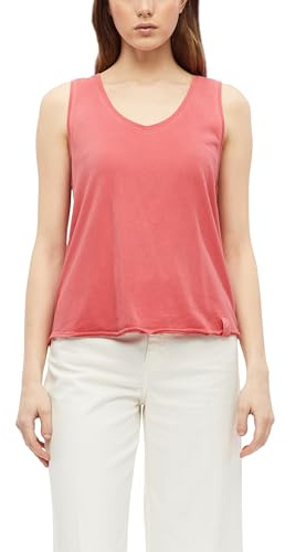 s.Oliver Top mit Garment Dye und offenen Kanten