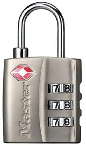 Master Lock TSA-akzeptiertes Zahlenschloss, Nickel, 4680DNKL