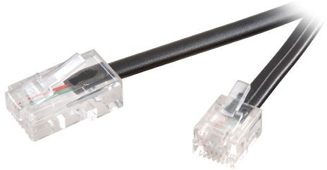 Vivanco 4-adriges ISDN Anschlusskabel 6 m (RJ 11 Stecker - RJ 45 Stecker) schwarz