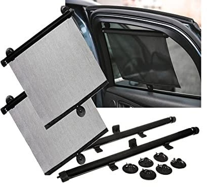Universal car sun blind, roller blind, for side / rear window, 2 pieces
