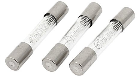 sourcing map Microondas Horno Vidrio Tubo Fusible 0.9A 5kV 6mm x 40mm 3Uds