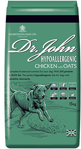 Dr John Hypoallergenic Dry Dog Food Chicken with Oats, 15 kg