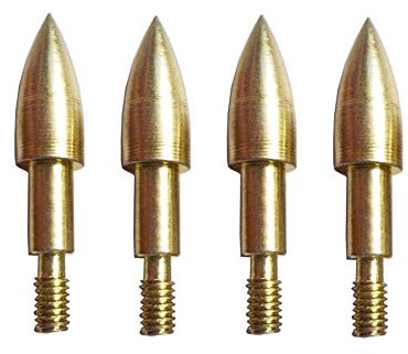 SHARROW 50 Stück Pfeilspitzen 100 Grain Bogenschießen Jagdspitzen Projektilspitzen Jagd-Tipps für Carbonpfeile Alupfeile (Gelb)