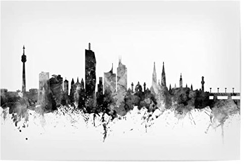 artboxONE Poster 30x20 cm Städte Vienna Austria Skyline - Bild Vienna Stadtkarte Vienna