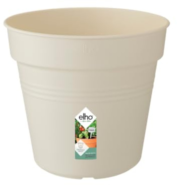 elho Green Basics Growpot 19 - Growpot for Grow your Own - Ø 19.0 x H 17.4 cm - White/Cotton White