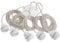 Hoopzi - Pendelleuchte 5 Flamming - 3,5m Textilkabel - 5 X E27 Fassung - Vintage, Industrial Für Esstisch, Wohnzimmer, Esszimmer, Zimmer, Schlafzimmer, Küche
