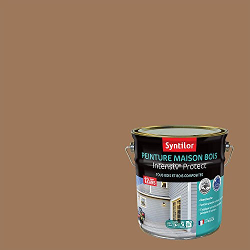 Syntilor - Peinture Maison Bois Intensiv Protect 12 Ans Marron Satiné 2L