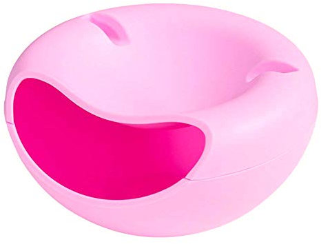 Bemarx - Bol de service pour snacks, noix, noyaux avec support pour téléphone portable Rose