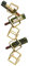 Kreative Wand-Weinregal/Metall Weinregal Wanddekoration Rack, 85x15cm (Gold / 5 Flaschen)