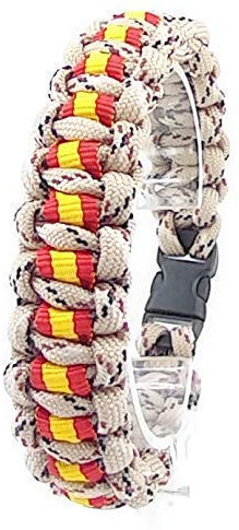 Pulsera de ESPAÑA de paracord, hecha a mano y a medida mod. BASIC, color ÁRIDO.