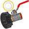 IBC Container Zubehör Adapter Kappe Deckel - Tank Adapter + Kugelhahn mit 1/2 Zoll Innengewinde